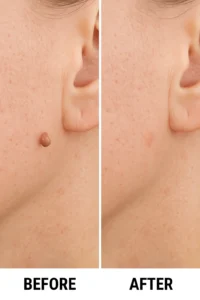 Skin tags removal Midhurst before and after