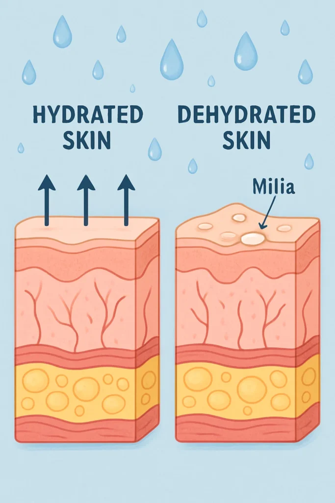 The importance of hydration and milia production Midhurst
