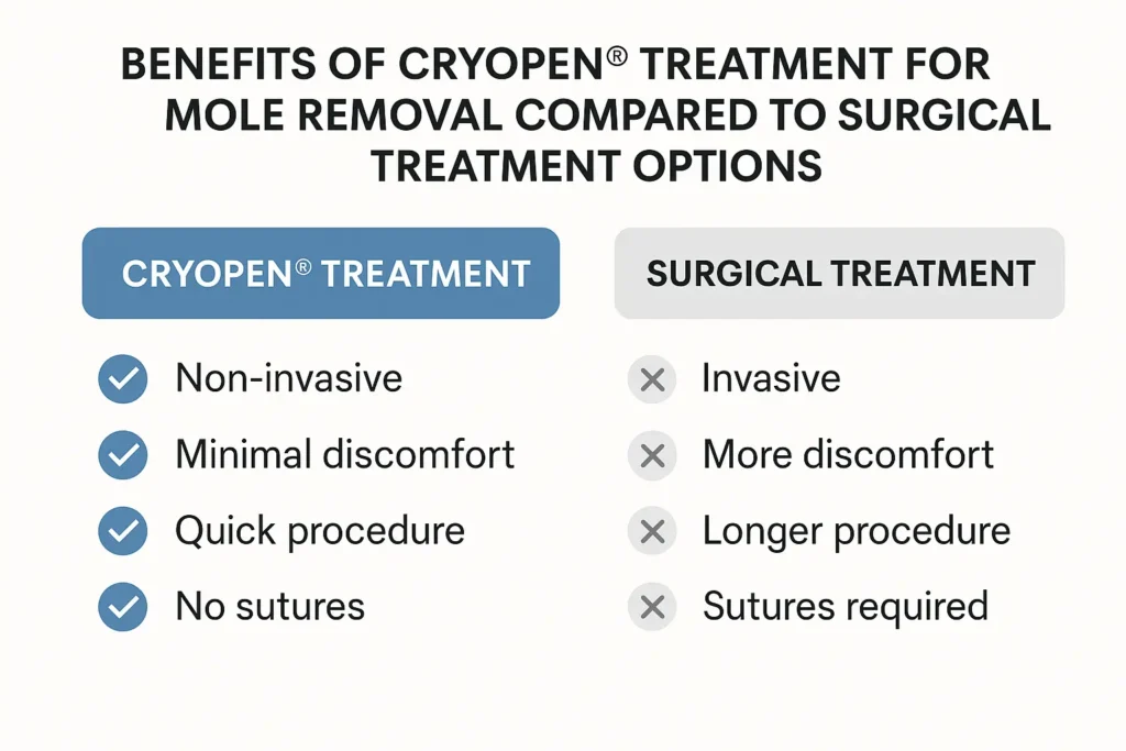 Benefits of facial mole removal Midhurst - call our team today to book a consultation